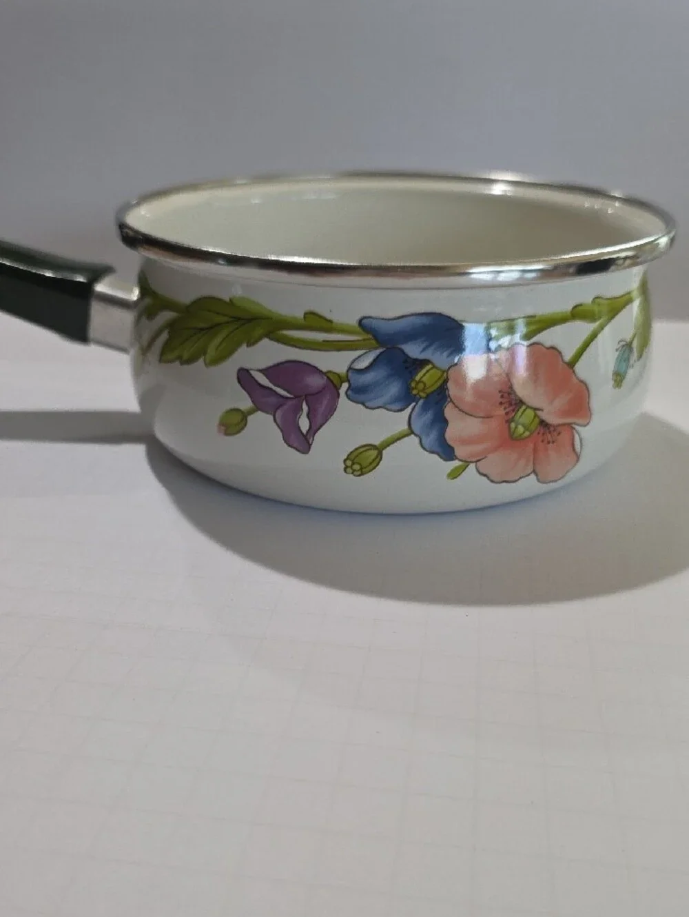 Villeroy & Boch Amapola Cookware Pot with Pink, Blue & Green Floral Motif